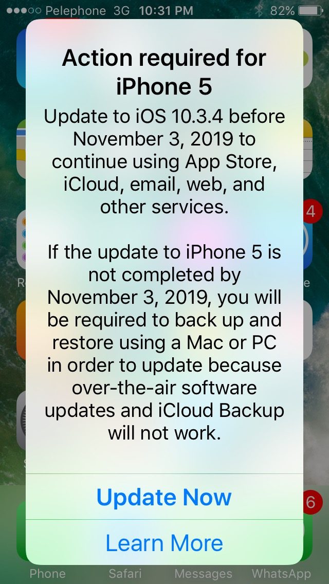 <span href="https://9to5mac.com/2019/10/26/iphone-5-software-update-gps/">Sigue utilizando un iPhone 5? iOS 10.3.4 se requiere para mantener su teléfono de trabajo</a>