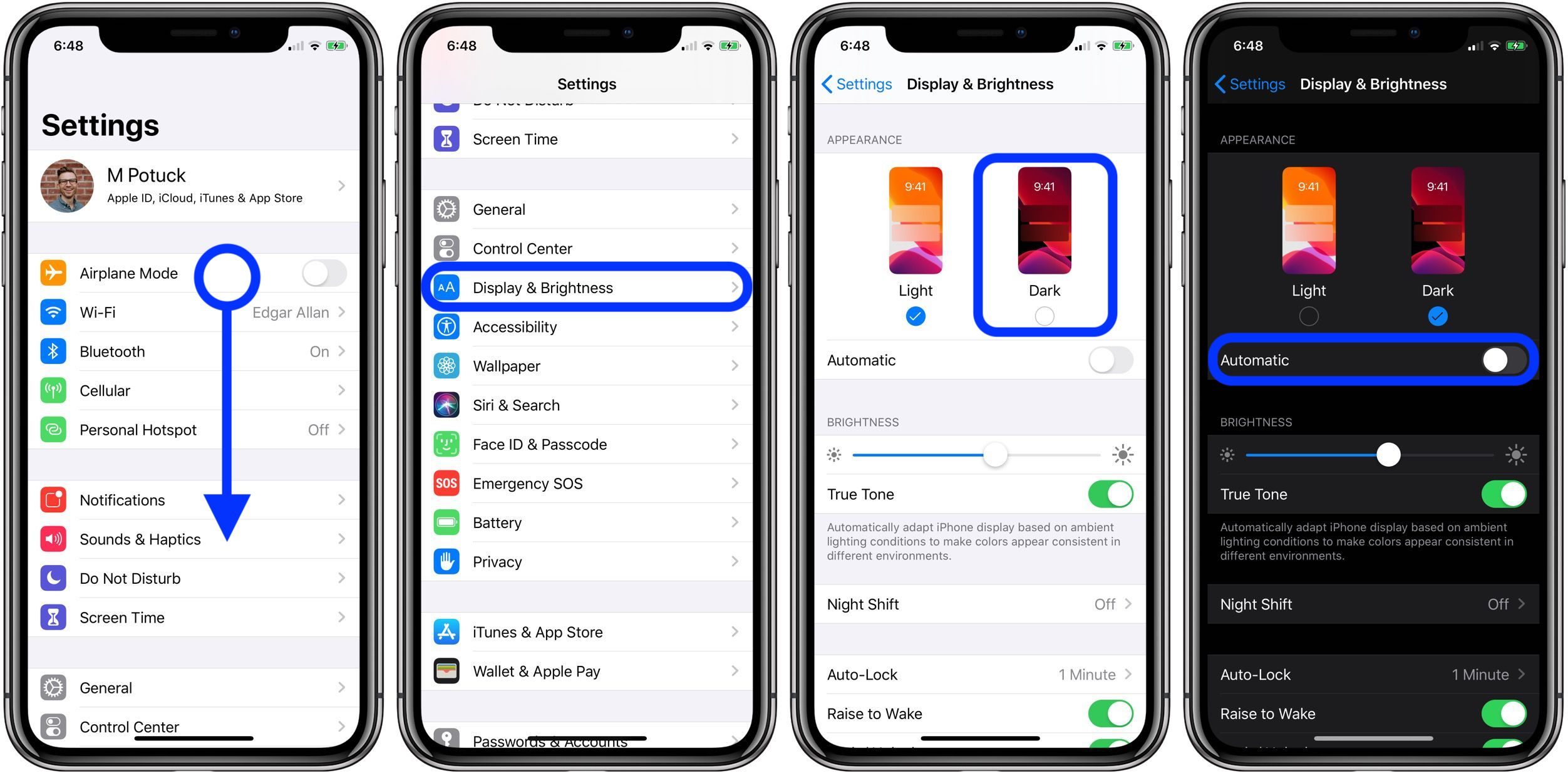 <span href="https://9to5mac.com/2019/06/04/how-to-use-dark-mode-iphone/">¿Cómo utilizar el Modo Oscuro en el iPhone en iOS 13</a>